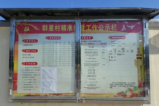采用村級公示欄